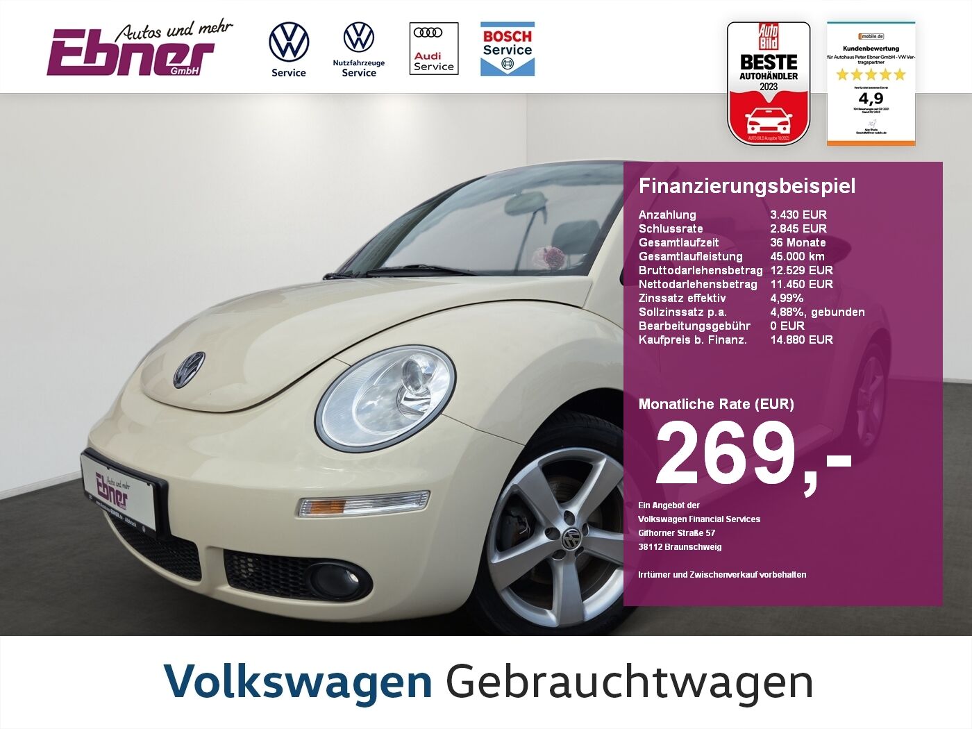 VW Beetle Cabriolet PREMIUM 1.8TURBO ERST 38tKM!!!