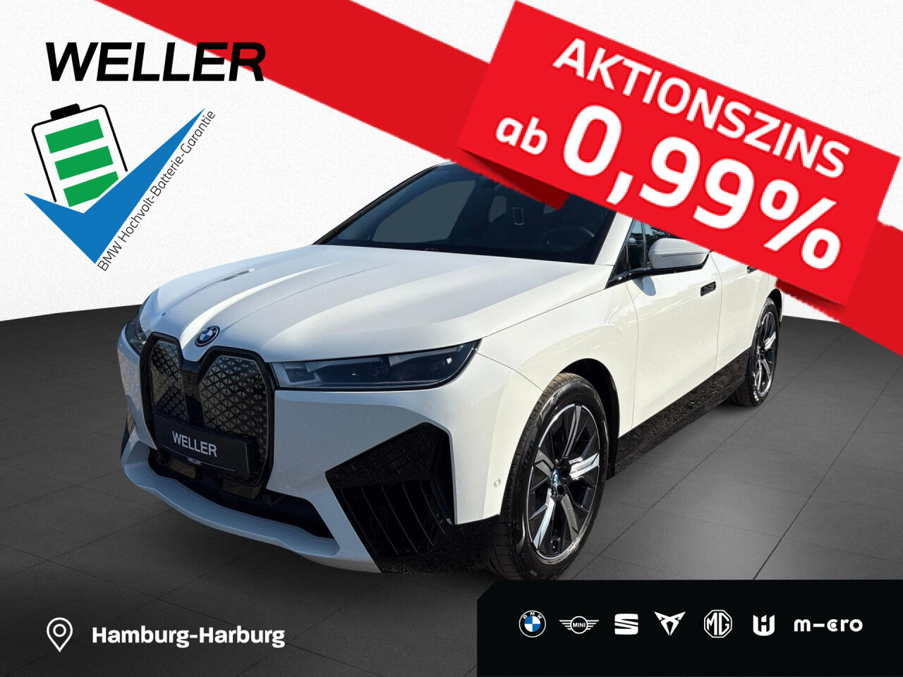BMW iX xDrive 40 Sport Laser,AHK,360°,St+Go,H/K,21"
