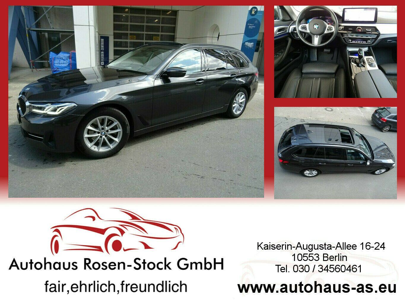 BMW 520d Tour Autom,Leder,AHK,Laser,ACC,Panor.