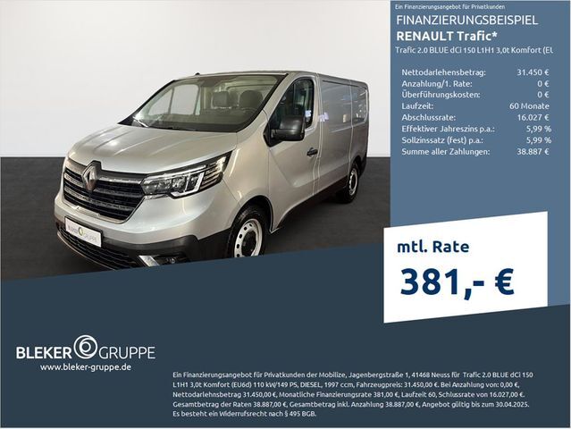 Renault Trafic LKW Trafic 2.0 BLUE dCi 150 L1H1 3,0t Ko