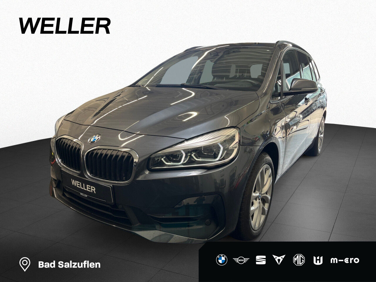 BMW 218d Gran Tourer Adv. ACC HUD AHK adptLED DA+ Navi