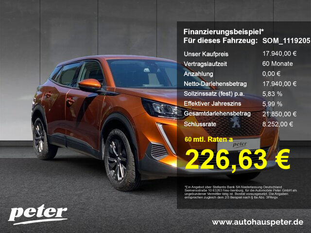 PEUGEOT e-2008 Active Pack 136 +11KW OBC+SHZ+Kamera+Navi